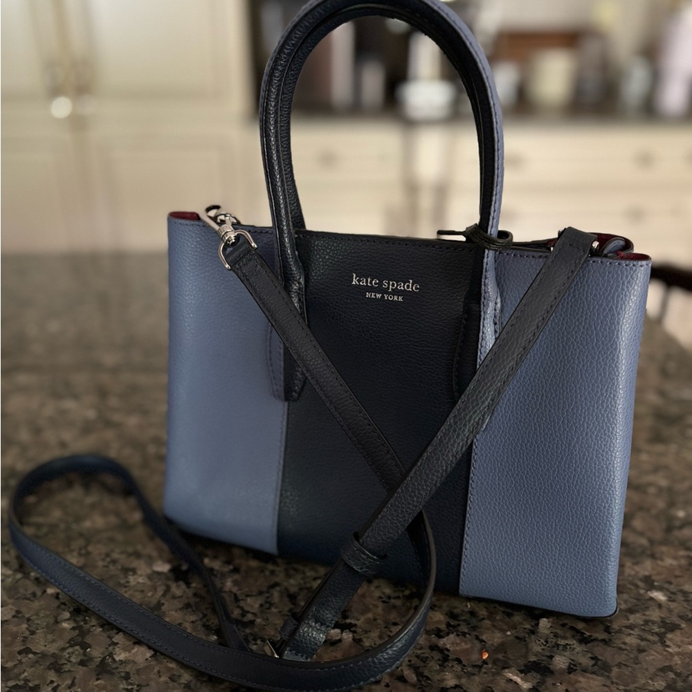 kate spade ♠️ Navy and Slate 2 Way Crossbody Bag with Hangtag